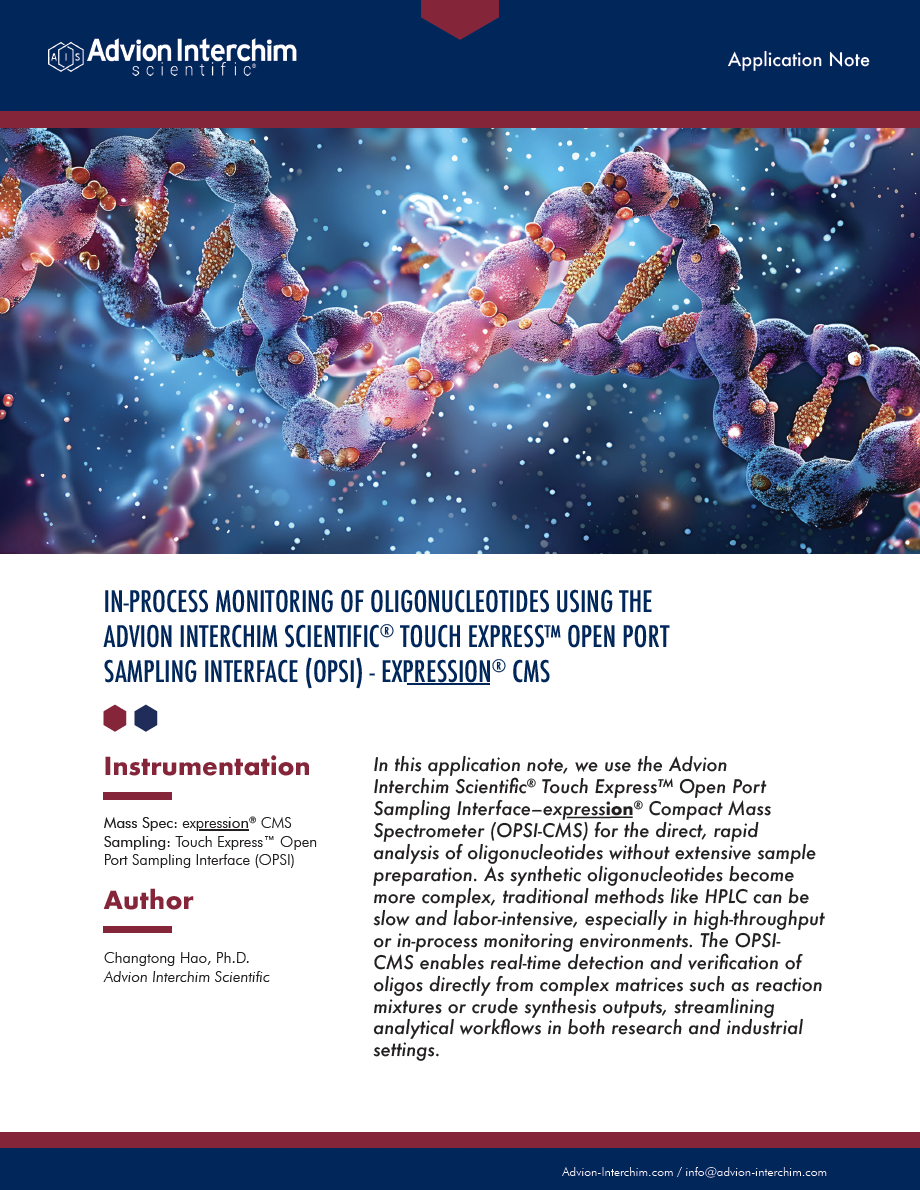 In-process monitoring of oligonucleotides using the Touch Express™ Open Port Sampling Interface (OPSI) – expression® CMS